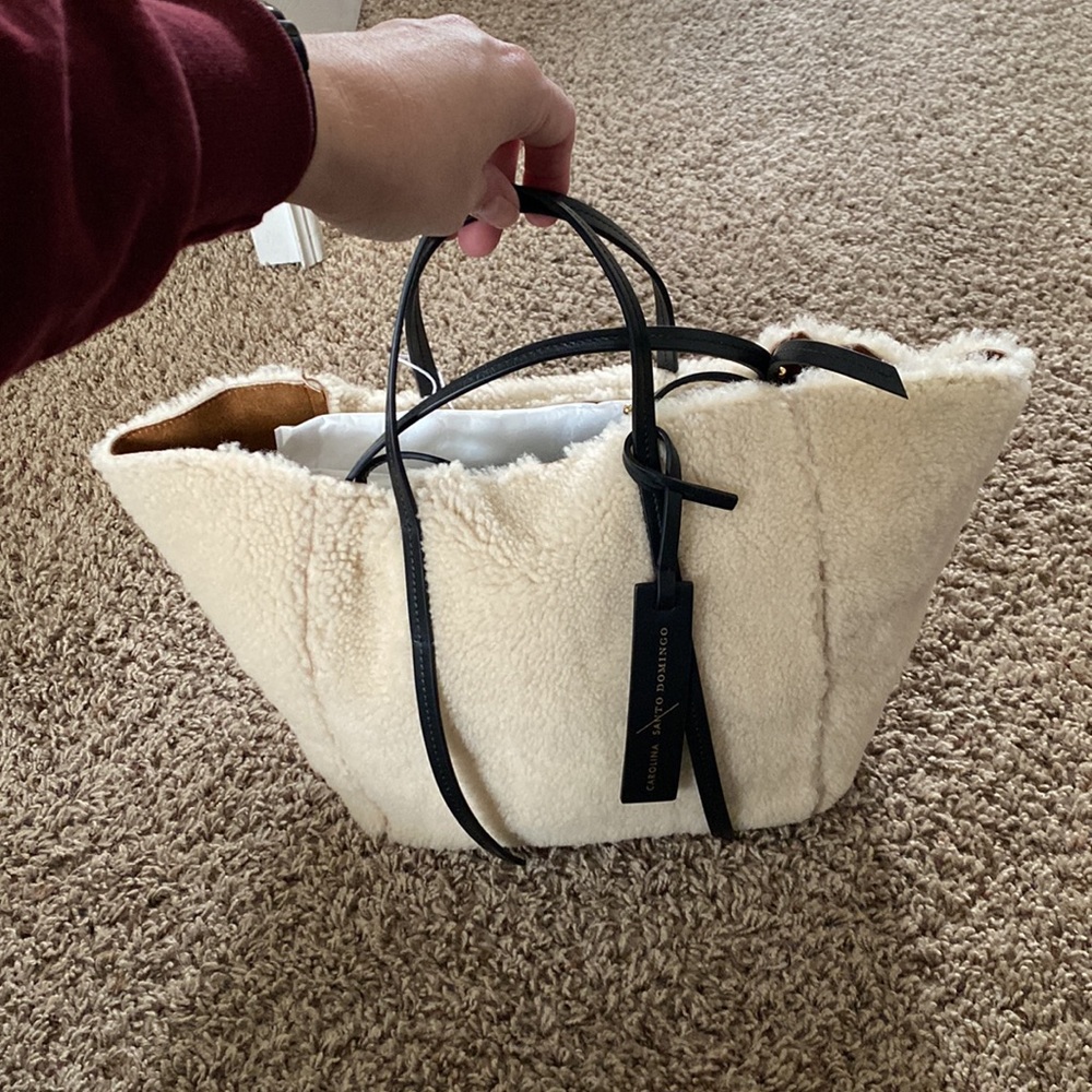Carolina Santo Domingo Caspia Mini Shearling Tote - Picture 14 of 16